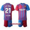 Virallinen Fanipaita + Shortsit FC Barcelona Frenkie de Jong 21 Kotipelipaita 2021-22 - Lasten